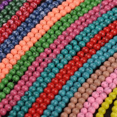 China Beads For Jewelry Making DIY Crafts Round 6mm 8mm Coated Spacer Beads DIY Colorized Opaque Glass Loose Jewelry Findings 10mm for sale