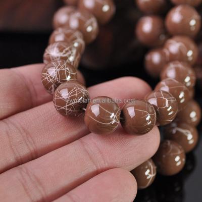 China Beads For Jewelry Making DIY Crafts Round Color Coated Opaque Glass 12mm Loose Spacer Beads Wholesale Lot For Jewelry Making DIY Crafts Findings for sale