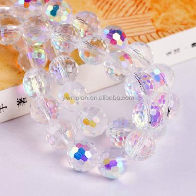 China Beads For Jewelry Making DIY Crafts Around 96 Facets Cut Disco Ball AB Plated 6mm 8mm 10mm 12mm Crystal Glass Loose Spacer Beads Lot Colors For Jewelry Making DIY for sale