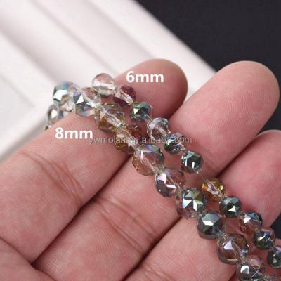 China Beads For Jewelry Making DIY Crafts 6mm 8mm Series Coloful Shape Plated Crystal Glass Loose Beads Wholesale Faceted Lot For Jewelry Making DIY Crafts Findings for sale