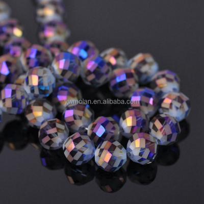 China Beads For Jewelry Making DIY Crafts 12mm Matte Crystal Glass Loose Beads Wholesale Round Twist Faceted Lot For Jewelry Making DIY Crafts Findings for sale