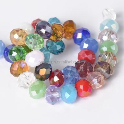 China Beads For Jewelry Making DIY Beads Color Plated Rondelle Faceted Czech Crystal Glass 3-4mm 6-8mm 10-12mm 14mm 16mm 18mm Loose Spacer Beads For Jewelry Making DIY for sale