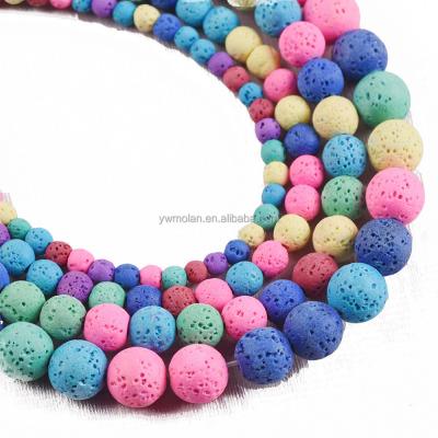 China Beads For Jewelry Making DIY Beads 15inch 39cm Strand Around Lot 10mm Wholesale Natural Lava Stone Beads 4mm 6mm 8mm For Jewelry Making DIY Bracelet Findings for sale