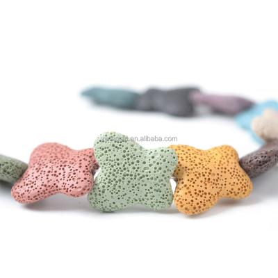 China Beads For Jewelry Making DIY Crafts Butterfly 21mm 28mm Natural Volcano Lava Stone Lot Loose Crafts Beads For Jewelry Making DIY Earring Necklace Findings for sale