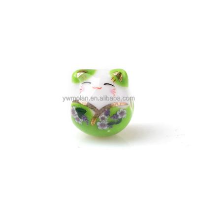 China Beads For Jewelry Making DIY Crafts Fortune Cat 50pcs/bag 16x14mm Porcelain Ceramic Loose Beads For Jewelry Making DIY Crafts Findings for sale