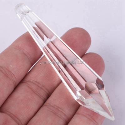 China Top Drill Bicone Prism Teardrop Faceted Crystal Glass 35mm 52mm 58mm 78mm 98mm Loose Pendant For DIY Craft Jewelry Making for sale