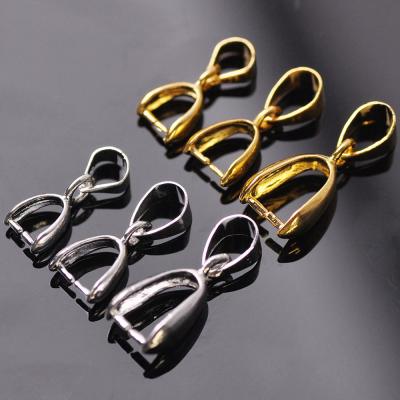 China Connector Bail Gold / Silver Color Plating Metal Connectors Bailer Beads Pinch Clasp Clips Dangle Hooks For Jewelry Making DIY for sale