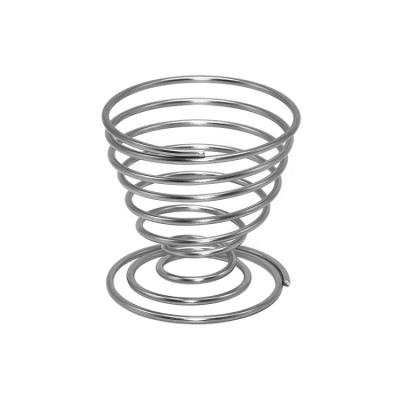 China Viable Spiral Stainless Steel Egg Rack Spring Wire Boiled Egg Cup Holder Kitchen Tools for sale