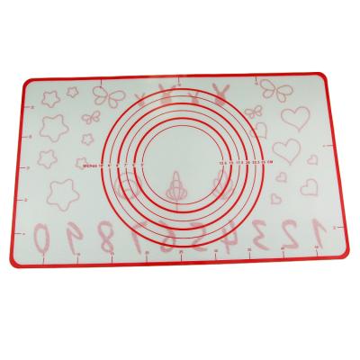 China Viable Heat Resistant Silicone Baking Mat Nonstick Reusable Pasty Mat Fondant Mat with Measurements for sale