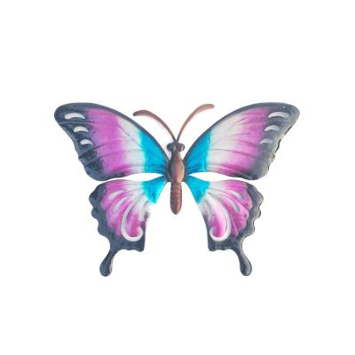 China Custom Colorful Garden Decoration Metal Butterfly Crafts For Living Room Landscape Yard Garden Decoration for sale