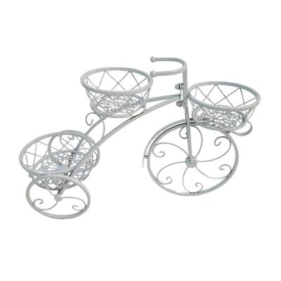 China Morden Garden Supplies Hot Selling Wrought Iron Bicycle Plant Stand Metal Plant Stand Planter Stand for sale