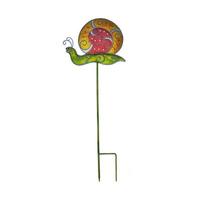 China Hot Selling Outdoor Stakes Border Morden Garden Turtle And Snail Metal Crafts for sale