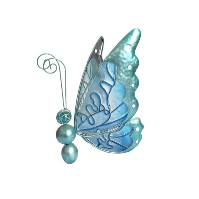 China New Outdoor Waterproof Led Garden Metal Patio Art Solar Butterfly Lights For Lawn Backyard Decor for sale