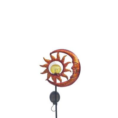 China Garden Factory Competitive Price Solar Garden Lights Sun Landscape Price Metal Moon Yard Lawn Design Garden Light Stake for sale