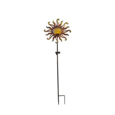 China Custom Garden Metal Solar Sun Fountain Powered Garden Lights for Outdoor Landscape Yard Lawn Garden Pole Light for sale