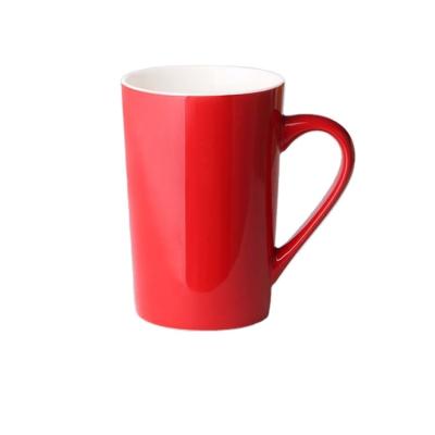 China Modern Simple Black White Red Blue Green Coffee Mug Best Viable Gift Souvenir Mugs Ceramic for sale