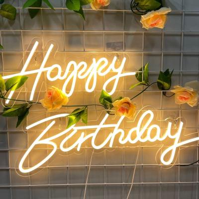 China Other Happybirthday Acrylic Engraved Letter Lights Neon Highlights 12vLED for sale