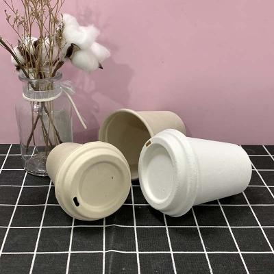 China Biodegradable Compostable Biodegradable Pulp Disposable Bamboo Coffee Bagasse Sugar Cane Cold Drink Cup With Lid for sale