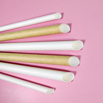 China Manufacturer Scandinavian Eco-Friendly Oblique Sharp End Diagonal Cut Bubble Tea Paper Eco-Friendly Straw for sale