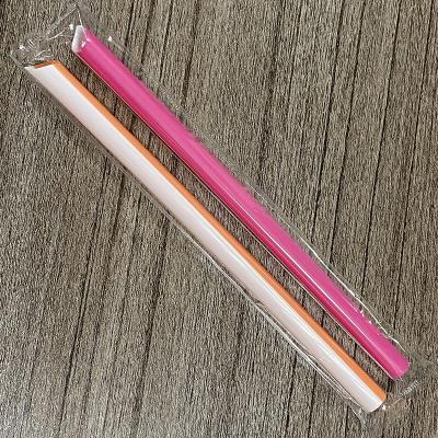 China Fat PP Rumor Tea Plastic Boba Straw Minimalist Disposable Plastic Straw Colorful Food Grade Straws With Individual Plastic Wrapped Straw for sale