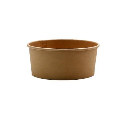 China Recycled Materials China Manufacturer Kraft Paper Disposable Salad Bowl With Lid for sale