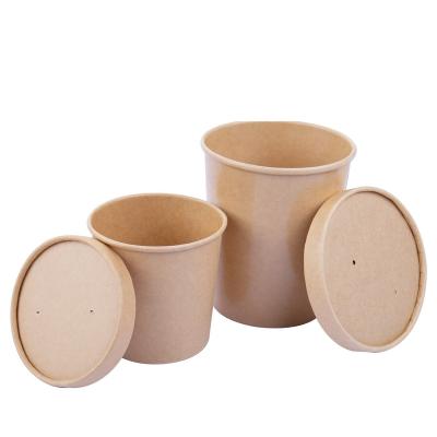 China Custom Recyclable Brown Paper Disposable Environmentally Friendly Takeaway Tableware Quick Food Packaging Containers for sale