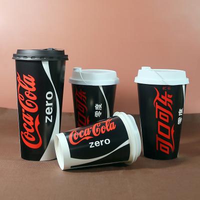 China Disposable High Quality Disposable Coke Single Wall Paper Cup for sale