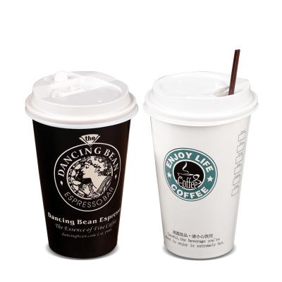 China Disposable PLA PE Coated Disposable Compostable Paper Cups For Customized Logo Coffee Paper Cup for sale