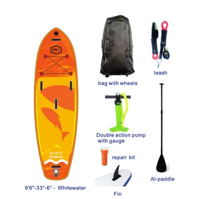 China FAVORITE DWF+PVC+EVA Surfboard SUP Professional Portable Inflatable Paddle Board For Surfing for sale