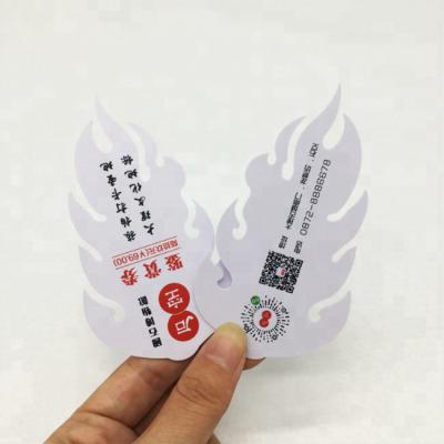 China PVC/ABS/PET/PS Customized printed special shape business card for sale