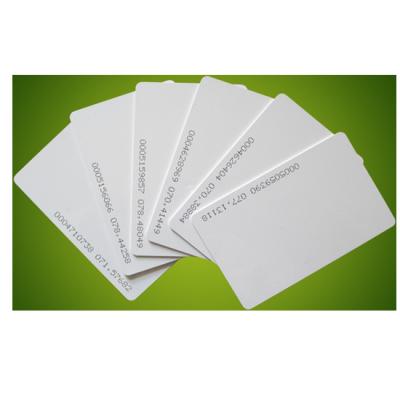 China White T5577/EM4200/M1/PVC White PVC Contact Smart RFID ID Card for sale