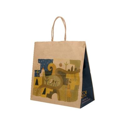 China Recyclable Custom Industrial Kraft Paper Bags With Paper Twine for sale