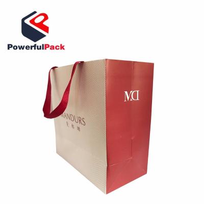 China Eco-Friendly Recyclable Cute Brown Kraft Promotional Custom Paper Bag With Handles for sale