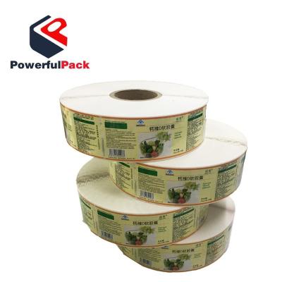 China Waterproof Custom Printed Permanent Decorative Roll Adhesive Label for sale