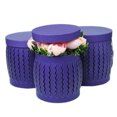 China Beautiful Recyclable Luxury Custom Shipping Hat Box Packaging Rose Delivery Round Flower Boxes For Luxury Flowers for sale