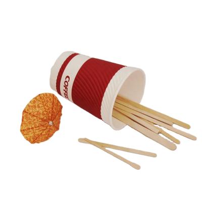 China Sustainable Good Quality Disposable Birch Wooden Tea Stick Coffee Stirrer for sale