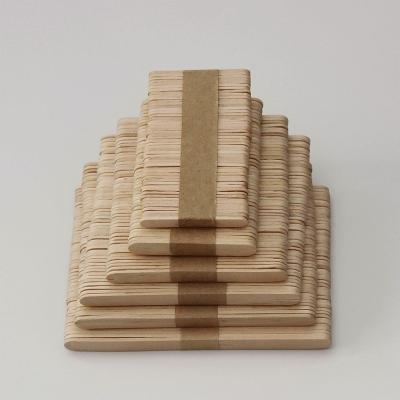 China Wholesale Viable Wooden 114*10*2mm Wooden Custom Logo Popsicle Round Popsicle Stick for sale