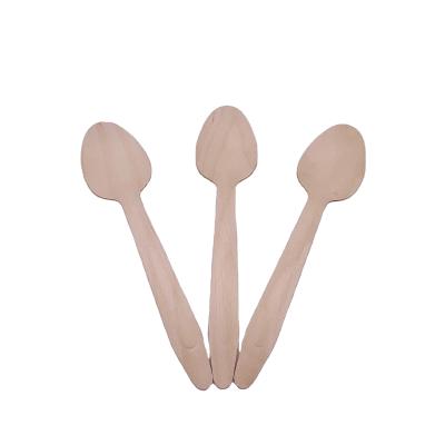 China Disposable Natural 165mm Wooden Spoon Disposable Cutlery Wooden Spoon For Sale for sale