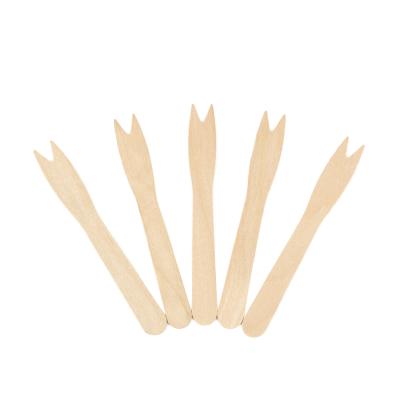 China Disposable Disposable Wooden Fruit Forks 100% Birch Wood for sale