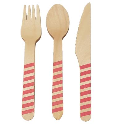 China Eco-Friendly Disposable Printed Wooden Spoon for sale