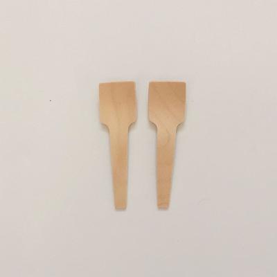 China Viable Disposable Small Mini Birch Wooden Ice Cream Scoop For Sale for sale