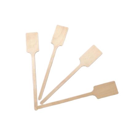 China Sustainable Disposable Wooden Coffee Paddle Form Sticks for sale