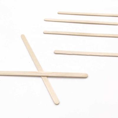 China Wholesale Bulk 110mm Natural Viable Disposable Biodegradable Wooden Coffee Stirrer Stick for sale