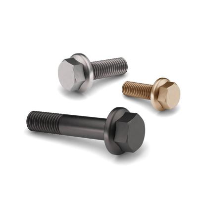 China DIN 6921 Stainless Steel Flange Bolts Class 4.8/8.8/10.9 Hex Bolts Anti-Slip Flanged Bolt More Deals Are Available for sale