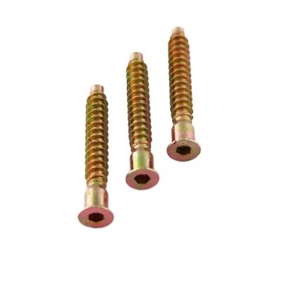 China Heavy Industry Pozi Head Chipboard Screws With Yellow Galvanized, Furniture Screws for sale