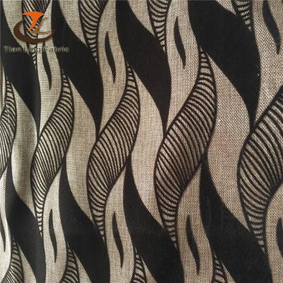 China FLOCKING Polyester Jute Flock Sofa Fabric for sale