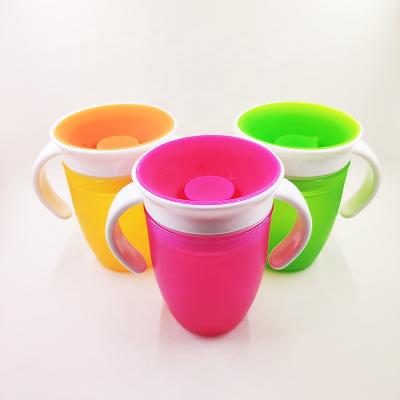 China 100% Silicone 2021 Eco-friendly Baby Cup 360 Degree Miracle Kids Baby Drinking Water Training Cup for sale