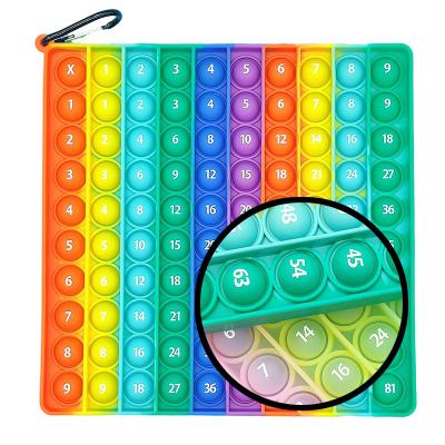 China Kids Educational Toy 20CM Silicone Push Snap Bubble Sensory Toys Pack Christmas New Jumbo Multiplication Giant Noise Buster Toy for sale