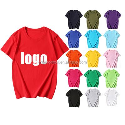 China Anti-wrinkle cheap 100% organic cotton oversized t-shirt custom logo printing design your own women plus size men's t shirts for men for sale