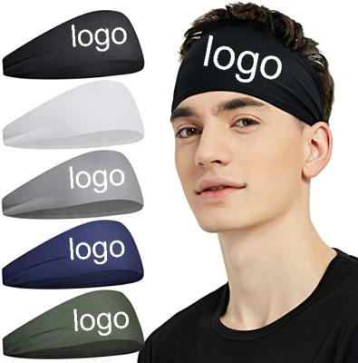 China Customized Logo Printing Fitness Head Band Sports Running Headband Breathable And Sweat-wicking Running Headband For Unisex for sale